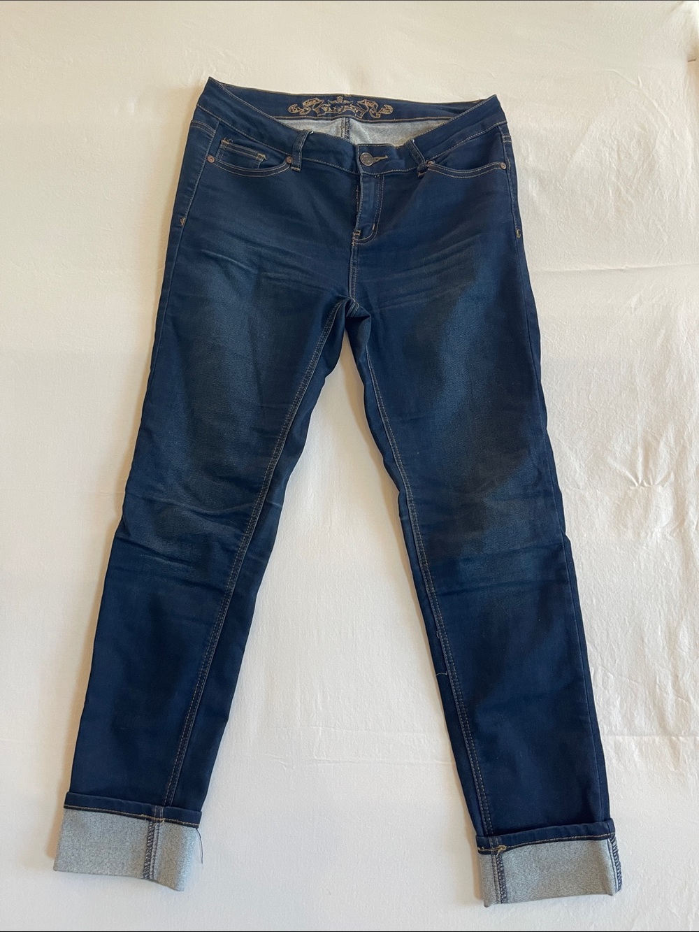Wax Jean Dark Blue Boyfriend Denim Jeans